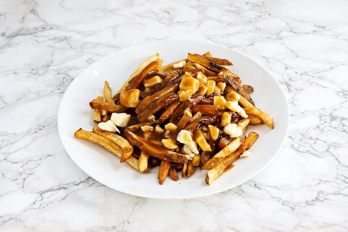 Poutine with fries, cheese curds and gravy at Yallah Eat on Pembina Hwy, Winnipeg